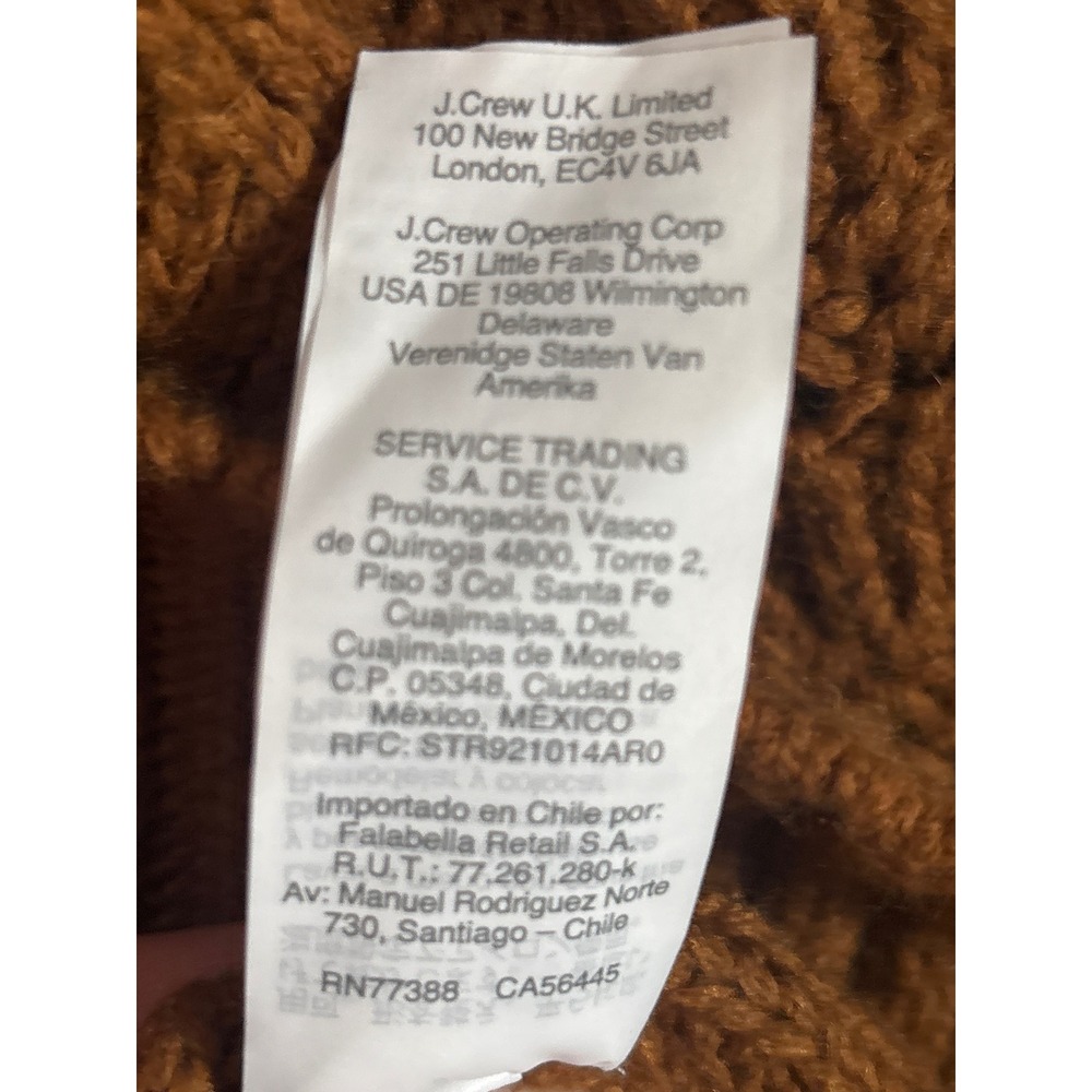 Madewell Womens Cedar Brown Pointelle Mock Neck Merino Alpaca Blend Sweater M - Picture 5 of 5